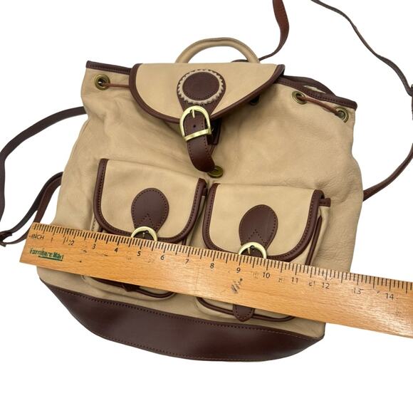 GENUINE LEATHER BACKPACK women\'s beautiful soft tan/brown leather MADE IN ITALY main image 6